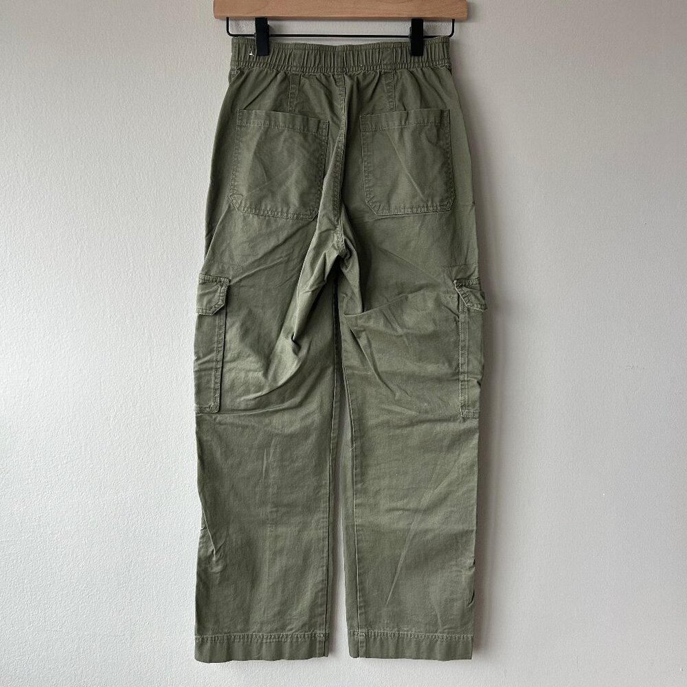 Abercrombie & Fitch Cargo Pants Women's Size 24 Olive Green Wide Leg Utility Y2K - Picture 5 of 12